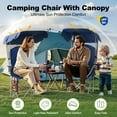 thumbnail image 2 of Portable Camping Chair with Canopy - Folding Chair with Canopy, Durable 600D Oxford Canopy Chair for Camping, Beach, Picnics, Fishing & Sports, 2 of 10