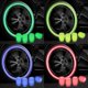 thumbnail image 3 of Tapas de válvula luminosas para coche, 8 piezas, fluorescente, brillante, para rueda de motocicleta, bicicleta, decoración, 3 of 4