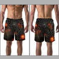 thumbnail image 3 of luoweisi Men's Beach Shorts Quick Dry Swim Trunks with Mesh Lining Halloween Spider Web L, 3 of 5