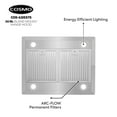thumbnail image 6 of 30 in. Lumin Collection Ductless Island Range Hood, Soft Touch Controls, LED Lights, Stainless Steel, 6 of 14