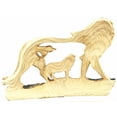 thumbnail image 2 of Rustic Faux Wood Collectible Majestic African Grassland Pride Lion Scene Figurine Sculpture, 2 of 3