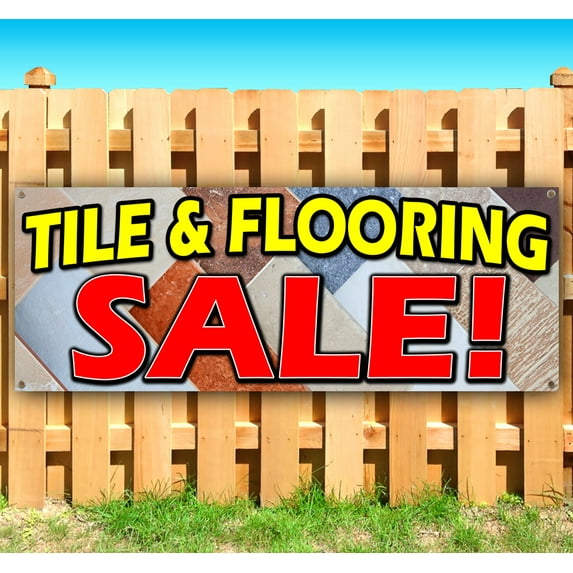 Tile And Flooring Sale 13 oz Vinyl Banner With Metal Grommets
