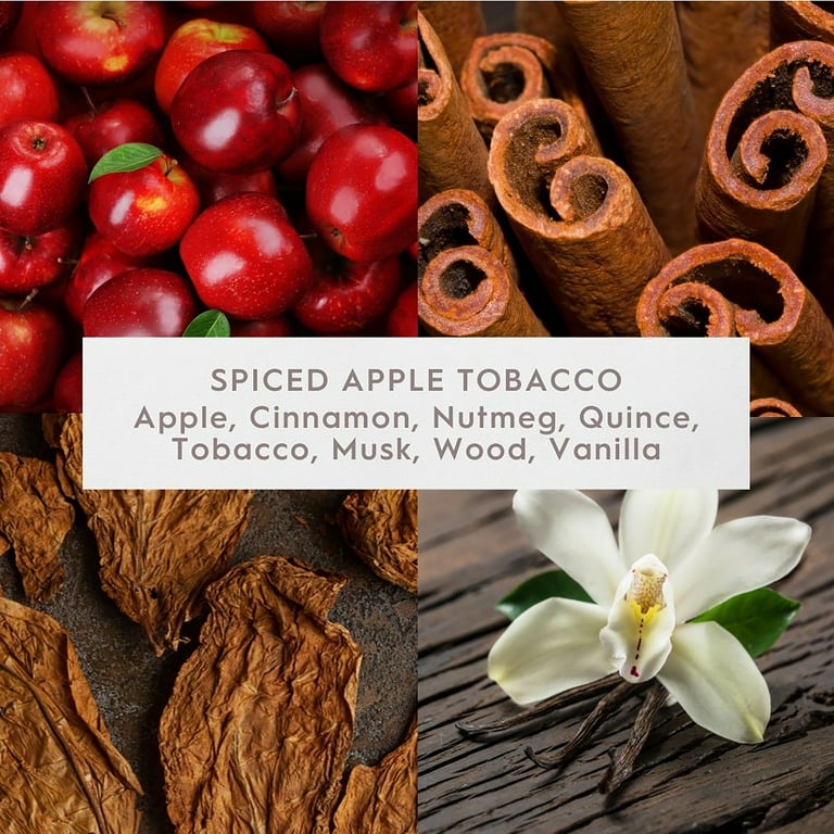 apple tobacco Better Homes & Gardens Fine Fragrance Collection, Spiced Apple Tobacco  Scented 2-Wick Jar Candle 16 oz