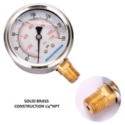 Measureman 2-1/2 Dial Size, OIl Filled Pressure Gauge, 0-160psi/kpa, 304 Stainless Steel Case, 1/4NPT Lower Mount