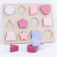 thumbnail image 1 of 1 Set Silicone Jigsaw Puzzle, Children's Toys Educational Puzzle Board Game, Infant Early Education Cognition Silicone Baby Intelligence Development Toys, 1 of 4