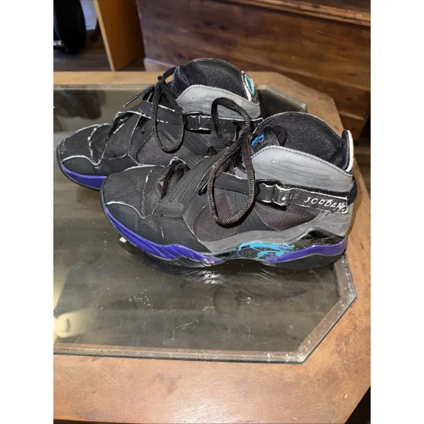 Ni - ke Ni - ke Mens Air Jordan 8 467807-009 Black Basketball Shoes Size 9.5