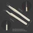 thumbnail image 2 of SHIQI-Lash Tweezers for Eyelash Extensions, Hand Calibrated Straight & Curved Tip, Pack of 2, Vanilla Eyelash Tweezers for Lash to Elevate Your Lash Artistry!, 2 of 4