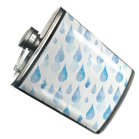 

NEONBLOND Flask Pattern Blue Watercolor Raindrops