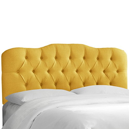 Skyline Furniture Linen French Yellow Tufted Headboard Queen Walmart