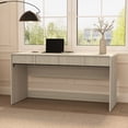thumbnail image 2 of Novara Contemporary 60" Writing Desk in Whitewashed Oak (2-Drawer), 2 of 8