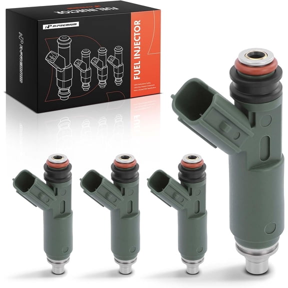 A-Premium Fuel Injectors Compatible with Toyota Corolla 2000-2004, Matrix 2003-2006, Celica, MR2 Spyder & Chevrolet Prizm & Pontiac Vibe, L4 1.8L, Set of 4, Replace# 94859505