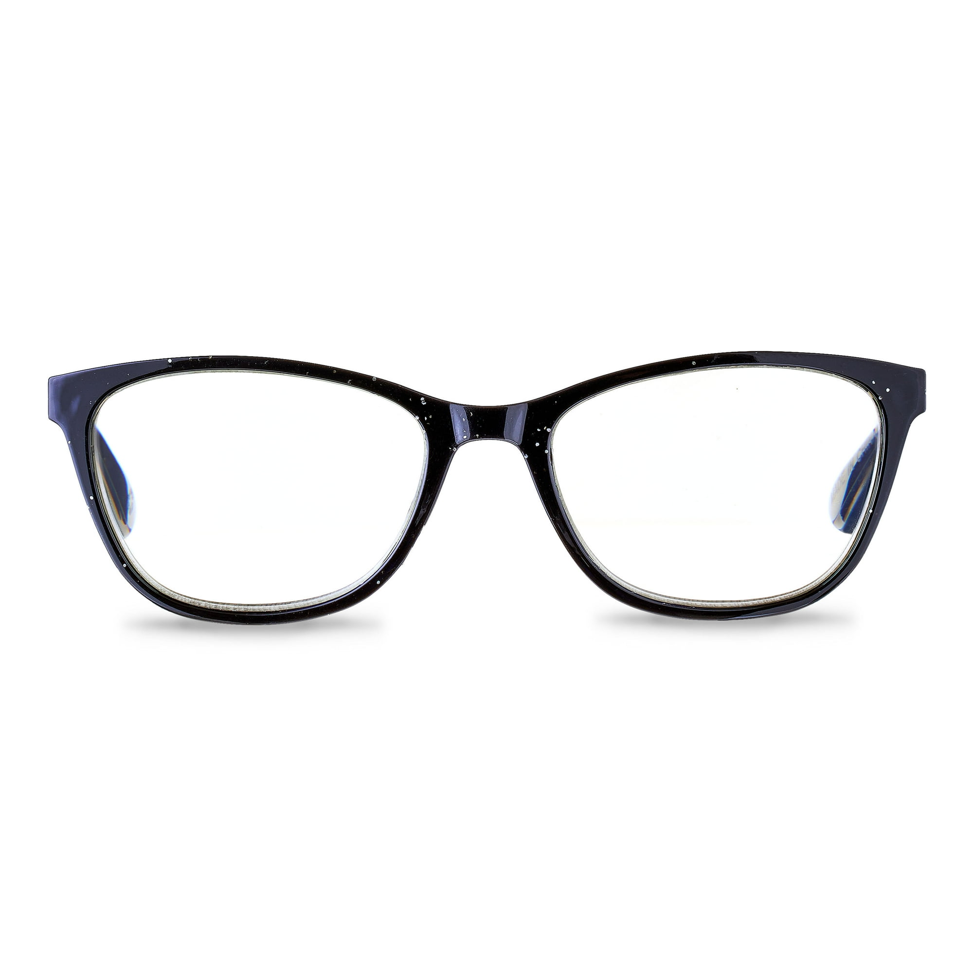 Equate Women's Kaia Bluelight Cateye Reading Glasses with Case, Black Speckled, +3.00