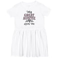 thumbnail image 3 of Inktastic My Great Auntie Loves Me Girls Hearts Girls Toddler Dress, 3 of 5