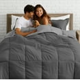 thumbnail image 6 of Bare Home Goose Down Alternative Reversible Comforter, Oversized King, Gray/Light Gray, 6 of 6