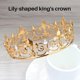 thumbnail image 4 of Royal King Crown for Men - Metal Prince Crowns and Tiaras, Full Round Birthday Party Hats,Medieval A, 4 of 5
