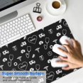 thumbnail image 4 of Long Mouse Pads for Desk,Black White Medical Symbol Pattern Desk Mats on Top Of Desks, Desk Mouse Pad Extra Large with 3mm Non-Slip Base and Stitched Edge for Gaming,Office,Work,Home 35.4"x15.7", 4 of 6