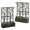 Style 2-2 PCS, variant on Oubayajia Metal Planter Box with Trellis Privacy Screen, Raised Garden Bed with Trellis and Drainage Holes, 62 Inch Tall(Black)