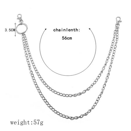 Body Chain Jewelry for Women  Waist Chain  Fashion Metal Strong Rustless Pants Chain for Women and Men Hang This Chain on Your Pants or Skirt as Decoration to Create the Coolest Look  Silver