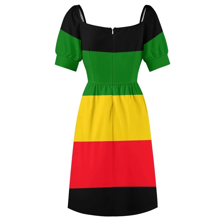 Green Yellow and Red Rasta Flag Sleeveless Dress clothing women summer 2024  dresses for prom women's luxury party dress - Walmart.com