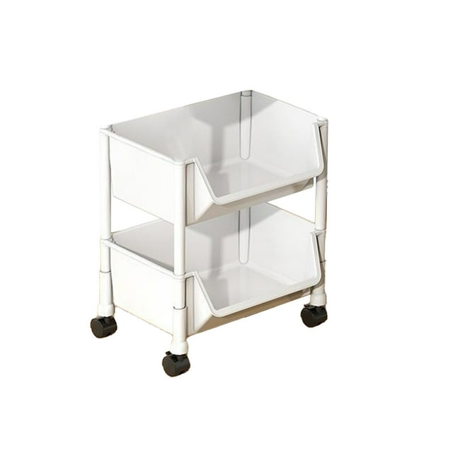 Lksixu Multi Layer Movable Plastic Storage Rack Large Capacity Layered Storage Rack With Wheels Living Room/bedroom/bathroom/kitchen Item Storage Rack Storage Bins Organizers and Storage