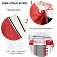 thumbnail image 5 of Shower Curtain Sets Bathroom Sets with Shower Curtain and Rugs Accessories with Non-Slip Rugs Toilet Lid Cover and Bath Mat,Red, 5 of 5