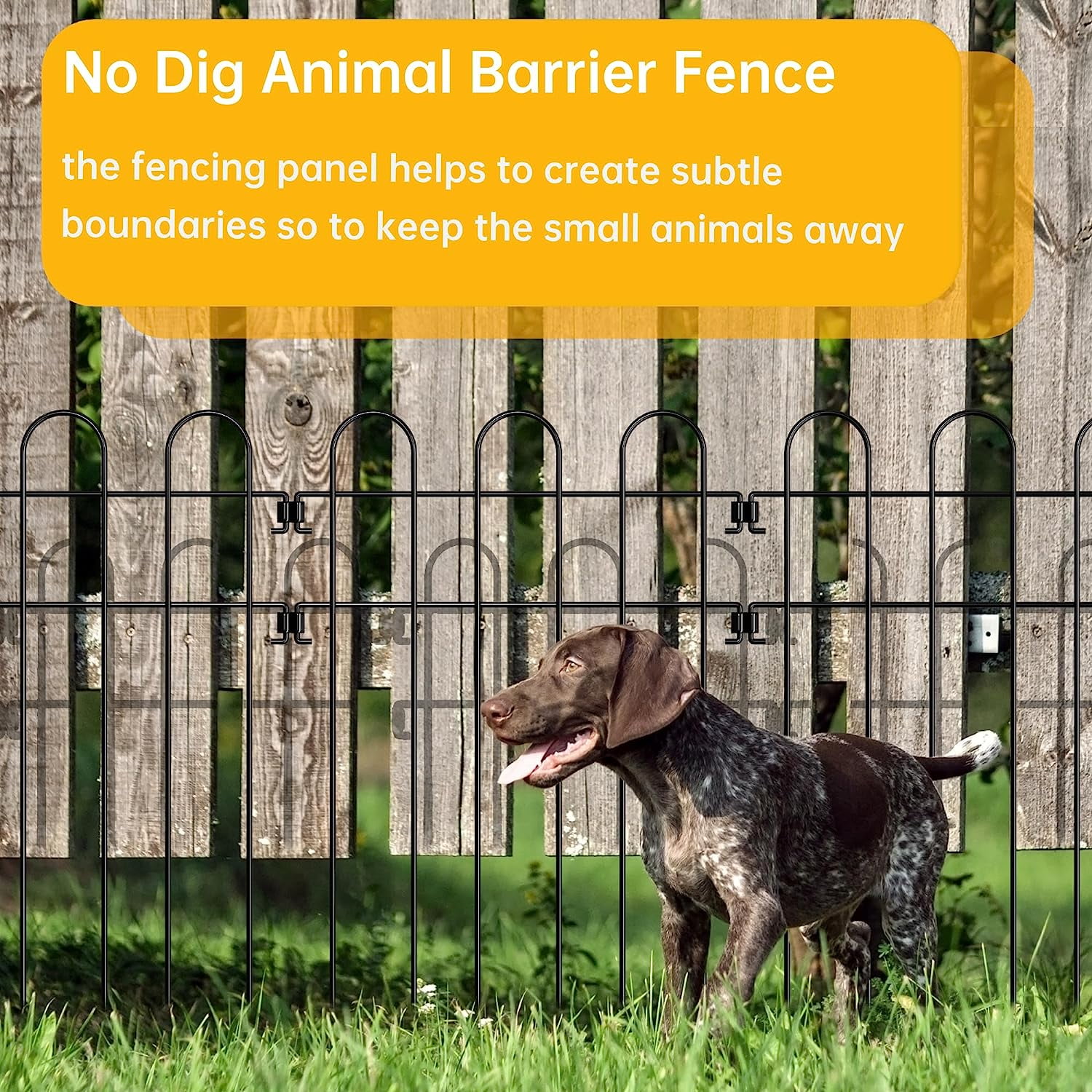 30-Pack No Dig Fence, Decorative Garden Fence Border Outdoor Animal Barrier Rustproof Metal