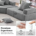 thumbnail image 5 of Newest Lounge Frame for Oversized Modular U Shaped Sectional Sofa,Luxury Boucle Floor Couch,Convertible Compressed Couch,Spacious Foam-Filled Sofa for Living Room,2 Colors, 5 of 8