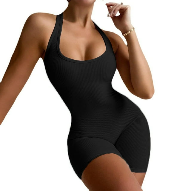 Ropa ajustada para fitness,Mono deportivo para mujer, mono sin mangas, mono sin mangas, rendimiento de gama alta