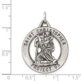 thumbnail image 2 of Auriga Fine Jewelry 925 Sterling Silver Antiqued St. Christopher Medal for Women L - 33mm, W - 25mm, 2 of 7