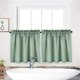thumbnail image 1 of NANAN Cortinas cortas con textura de gofre para baño, cubierta impermeable para ventana de cocina, 30.0 x 30.0 in, color salvia, juego de 2, 1 of 7