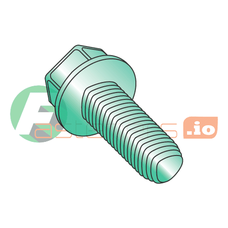 

6-32 x 3/8 Full Trilobe Thread Forming Screws / Unslotted / Hex Washer Head / Steel / Zinc Green (Quantity: 10 000 pcs)
