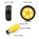 thumbnail image 1 of 4 Uds DC 3-6V Motor eléctrico con 4 Uds rueda de neumático de plástico Motor de engranaje Kit DIY Mini Smart RC coche Robot neumáticos para Arduino Smart Car, 1 of 8