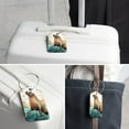 thumbnail image 6 of Sea Lion Square PU Leather Luggage Tags - 2 Pack with Privacy Cover and Stainless Steel Ring - Suitable for Travel, Backpack, Handbag - Suitcase Tags, Travel Tag, 6 of 7