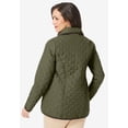 thumbnail image 3 of Jessica London Women's Plus Size Snap-Front Quilted Coat, 3 of 6