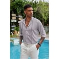 thumbnail image 4 of Camisas Casuales De Playa Con Guayabera Cubana Para Hombre, 4 of 7