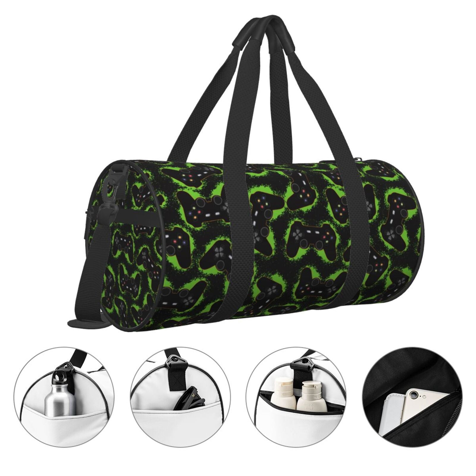 Vsdgher Cool Gamepad 45L Foldable Duffel Bag, Sports Gym Bag,Overnight Bag, Portable Weekender Bag for Airplanes