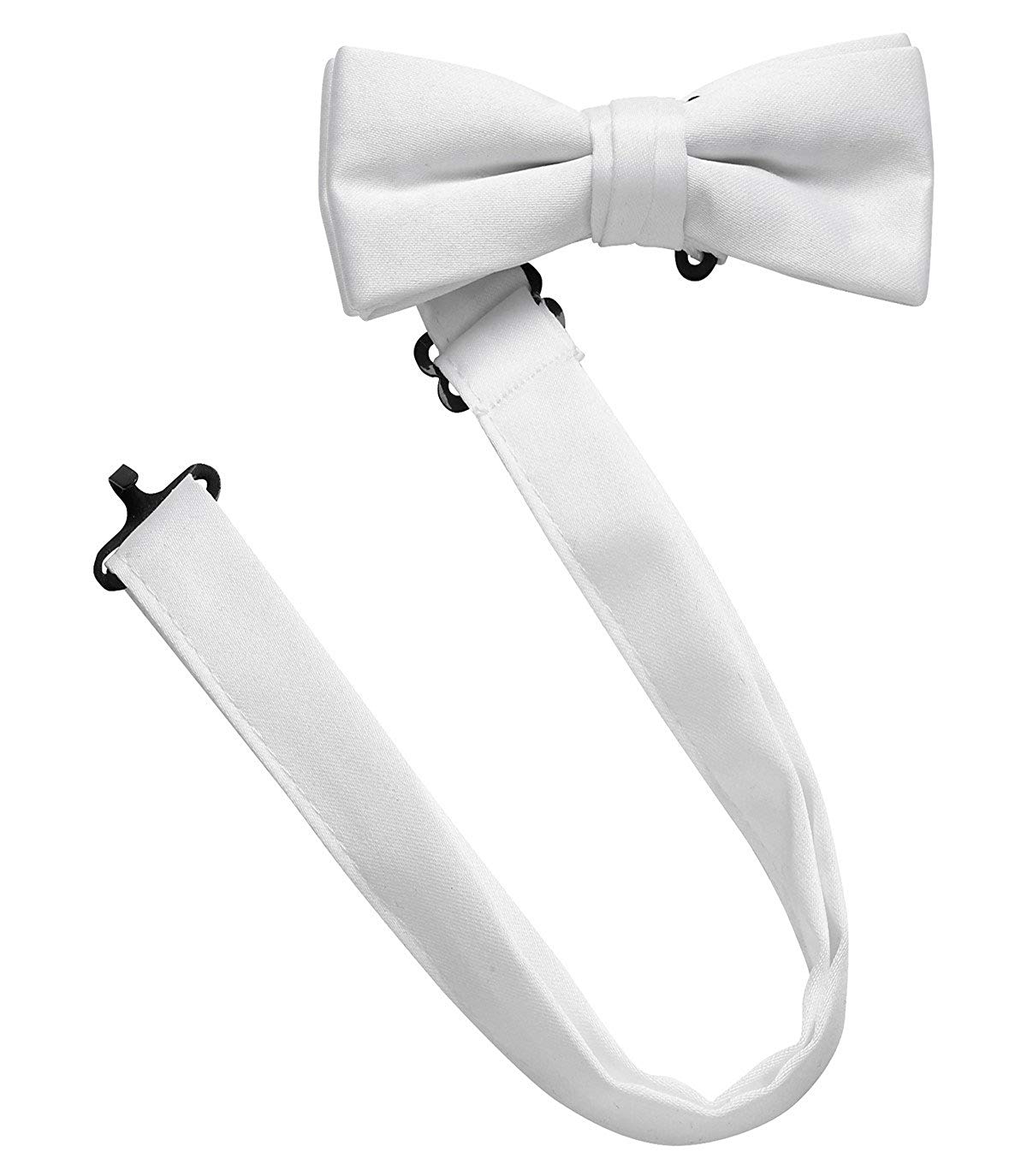 Hold'Em Bow Tie For Mens Boys and Baby Satin look Solid Color Adjustable Pre-tied