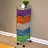 4D Concepts Hop Rolling Storage -5 Drawer - Multi Color