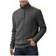 thumbnail image 1 of Ceisia Men Solid Color Long Sleeve Stand Up Collar Button Casual Gift Daily Outdoor Fashion Hoodie Top, 1 of 8