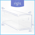 thumbnail image 7 of primebox Plastic Food Storage 4 Pack Clear Container Bin with Handles for Organizing Kitchen, Pantry, Refrigerator, Freezer, Pantry, Cabinet, Closet, Bathroom. 16”x6”x5”, 7 of 7