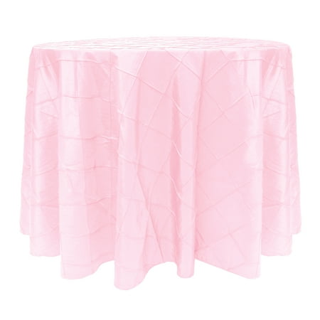 

Ultimate Textile Embroidered Pintuck Taffeta 90-Inch Round Tablecloth Bubble Gum Pink