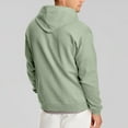 thumbnail image 3 of Dwralegc Mens Hoodies Long Sleeved Zip Up Hooded Sweaters Lightweight Drawstring Casual Hoodie Fall Solid Color Sport Cotas with Pockets Light Green XL, 3 of 7
