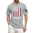 thumbnail image 2 of Hogleaql Usa Flag Tee Shirt for Men 4th Of July Crew Neck American Flag Print Short Sleeve T-Shirts Patriotic Trendy Independence Day Loose Fit Pullover Tops Light Gray XL, 2 of 6