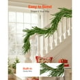 thumbnail image 5 of KFFKFF 6-FT Christmas Garland, Realistic Norfolk Pine Design, Artificial Evergreen Greenery for Holiday Indoor and Outdoor Decorations on Tables, Mantels, and Fireplaces, 5 of 9