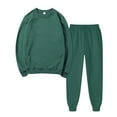 thumbnail image 3 of NMMUED Sweat Suit Sweatset for Women Workout Sets for Women Fall Outfits Active Wear Sets for Women, Green XL, 3 of 3