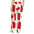 thumbnail image 3 of Kll Womens Canada Print Pajama Pants Soft Pajama Bottoms For Women Cozy Lounge Pants, 3 of 9