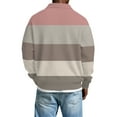 thumbnail image 3 of Dwelliawo Big and Tall Polo Shirts for Men Long Sleeve Golf Color Block Waffle Shirt with Collar Comfort Heavyweight Tshirts Big and Tall Button Up Henley Shirts Pink M, 3 of 5