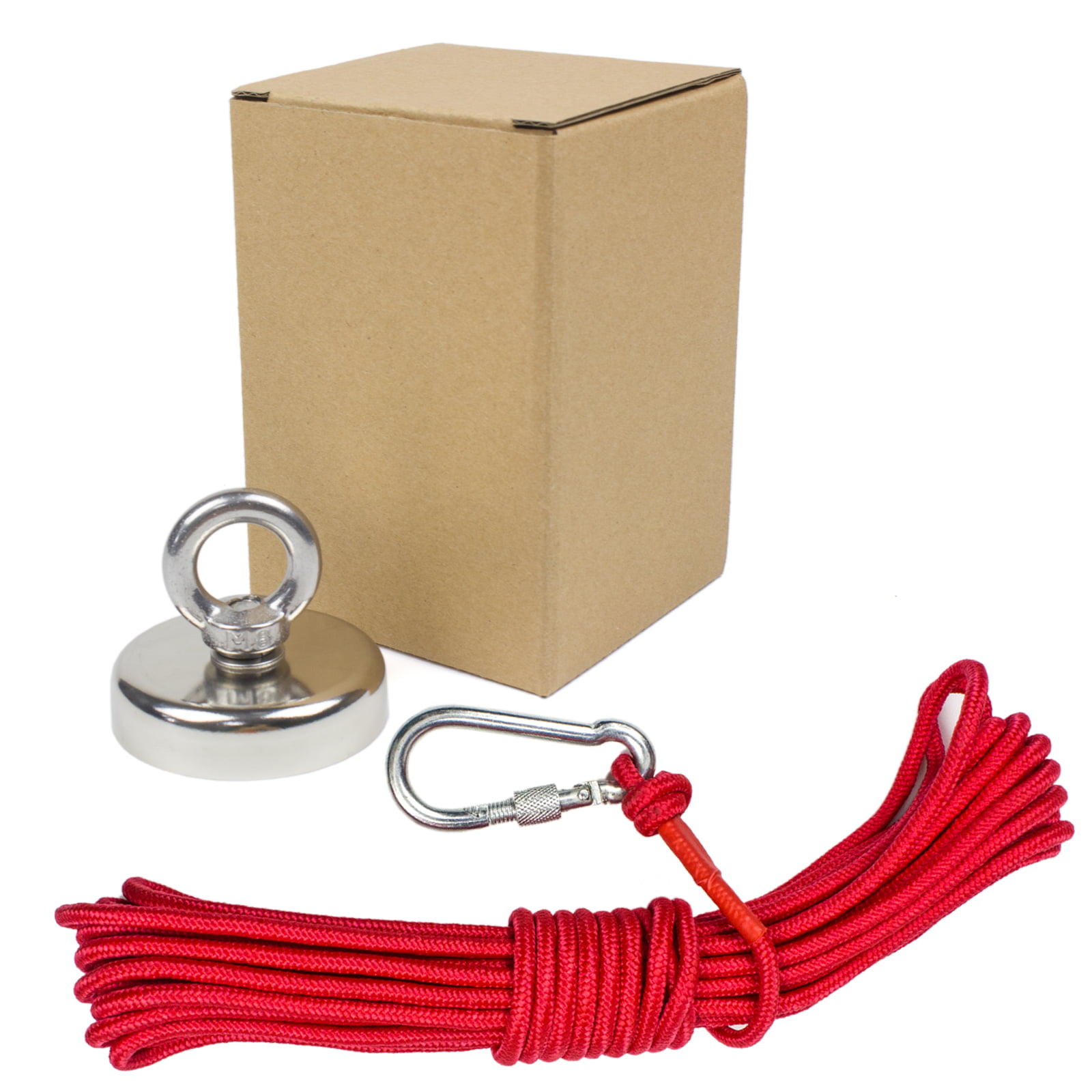 120lb Small Neodymium Rare Earth Fishing Magnet Kit with 65ft Rope