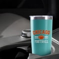 thumbnail image 5 of Chicago Cup with Lids and Straws Insulated Stainless Steel Tumbler Travel Coffee Mug Football Gifts 20 Oz, 5 of 6