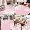 thumbnail image 5 of 5'x8' Area Rugs, Coral Pink Indoor Outdoor Area Rug for Living Room Bedroom, Coastal White Ocean Marine Nautical Beach Washable Bathroom Rugs Kitchen Floor Carpet Mats Home Decor Aesthetic, 5 of 8